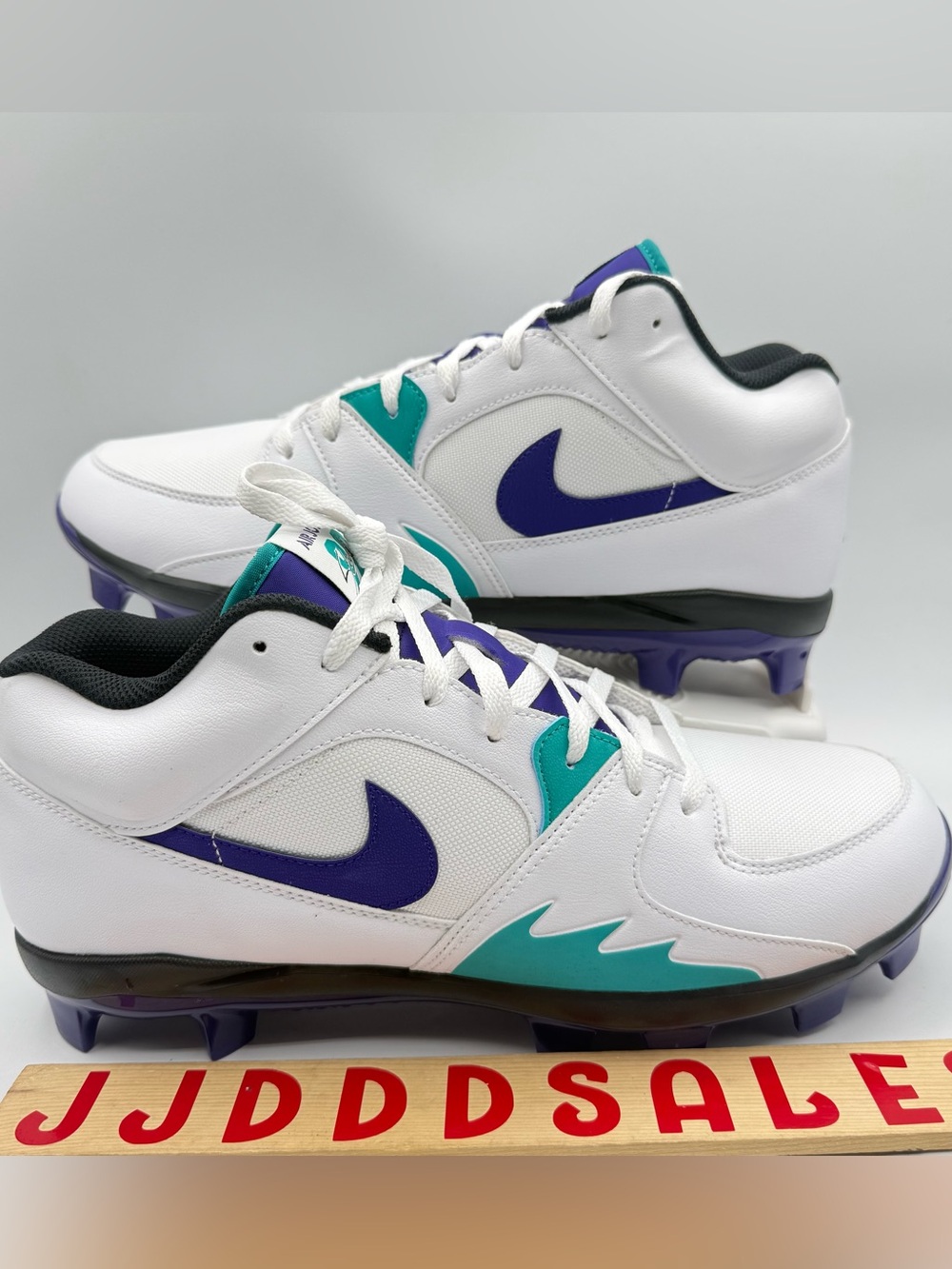 Nike Air Jordan Stadium 90 Low MCS Baseball Cleats Grape HQ0211-105 Men Sz 12
